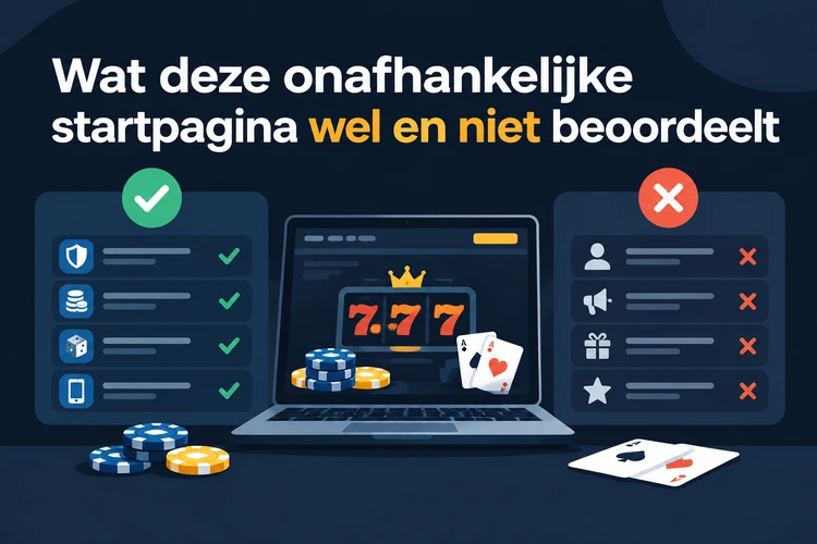 Wat deze onafhankelijke startpagina wel en niet beoordeelt