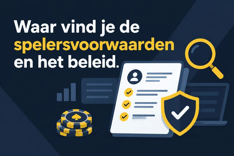 Waar vind je de spelersvoorwaarden en het beleid